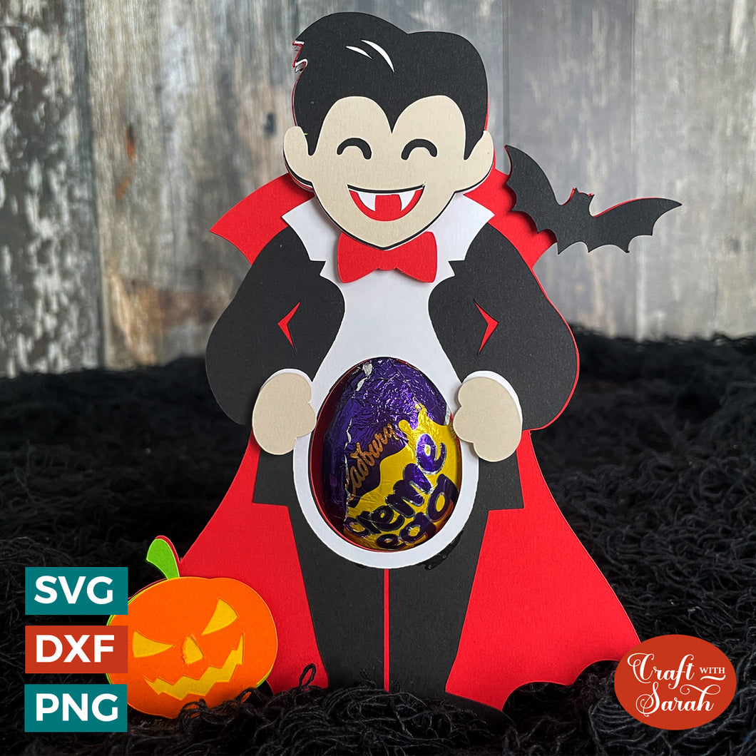 Halloween Egg Holder SVG | Vampire Chocolate Egg Holder