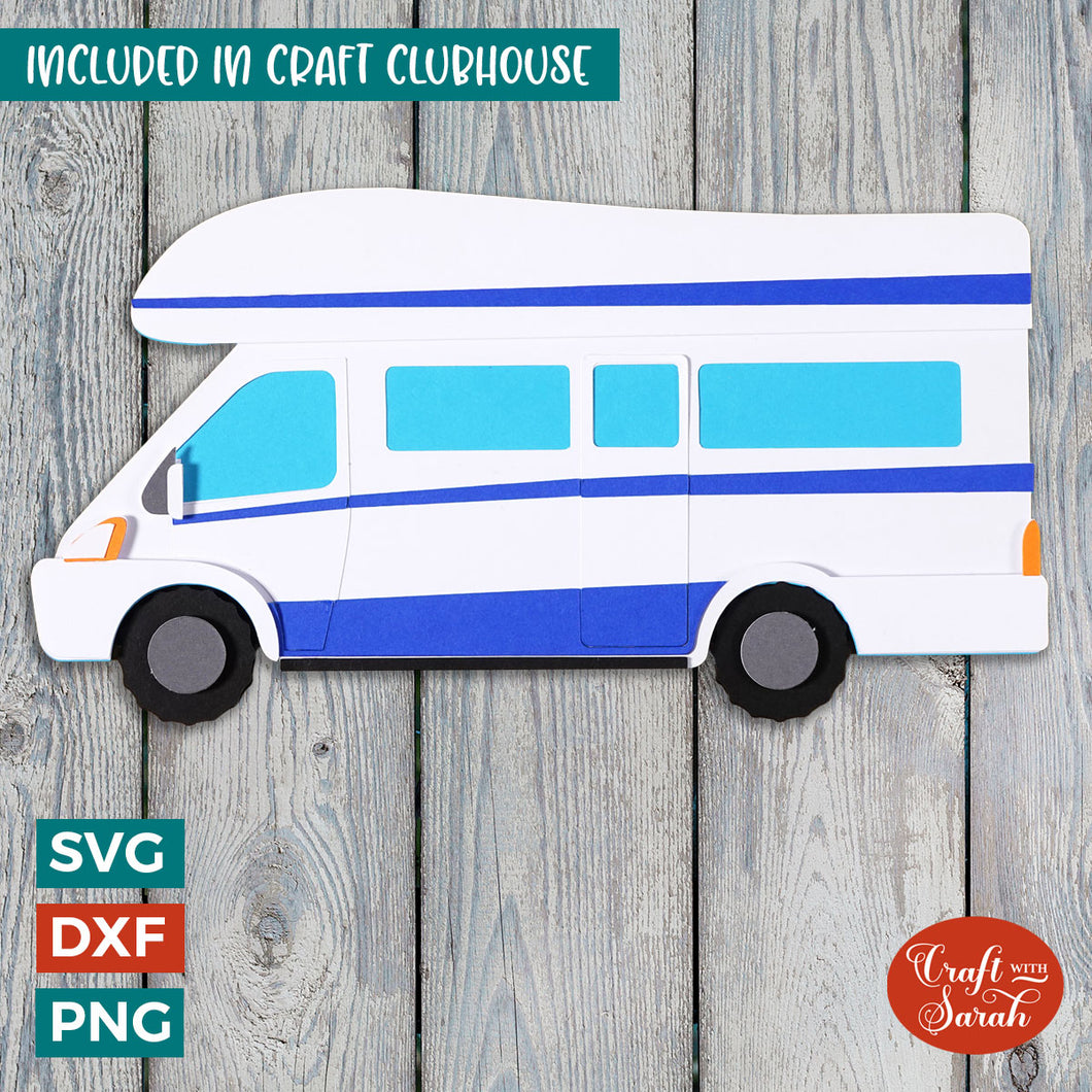 Camper Van SVG | Cardstock Version