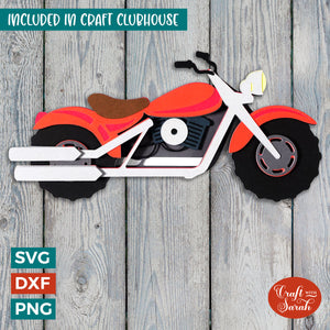 Motorbike or Motorcycle SVG | Cardstock Version