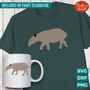 Tapir Adult SVG | Brown Vinyl Version