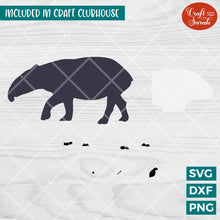 Load image into Gallery viewer, Tapir Adult SVG | Grey and White Vinyl Version
