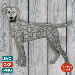 Weimaraner SVG | Layered Weimaraner Dog Cutting File