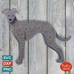 Italian Greyhound SVG | Layered Whippet SVG Cutting File