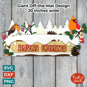 GIANT Winter Sign SVG | Off-the-Mat Snow Scene SVG