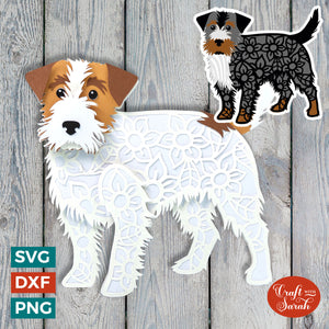 Wire Haired Terrier SVG | Layered Wire Haired Jack Russell Cutting File