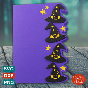 Witch Hats Greetings Card | Halloween Side-Edge Card