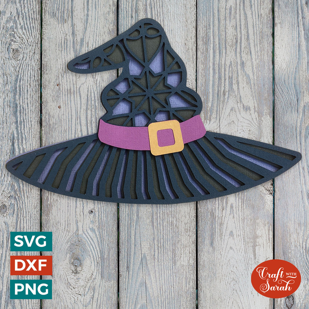 Witch Hat Layered SVG | Witch's Hat Halloween Cutting File