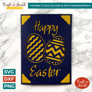 Easter Eggs Greetings Card | Happy Easter Cricut Joy Insert Card