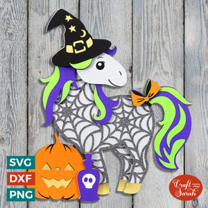 Halloween Horse SVG | Cute Halloween Layered Horse SVG