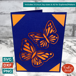 Butterfly Greetings Card | Spring Butterflies Cricut Joy Insert Card