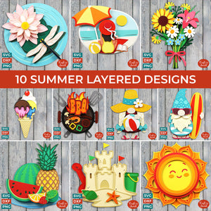 SUMMER MEGA BUNDLE: Huge collection of Summer Themed Cutting Files